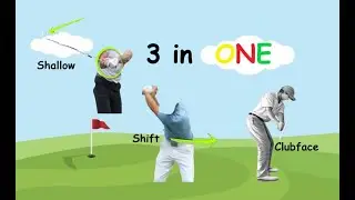 GOLF DRILL to shallow swingplane, transfer weight and square up clubface