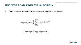 Altair Compose: Signal Processing - Time Series Data from PSD