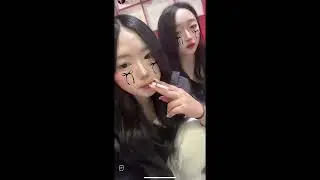 Korean girl smoking spitting 33