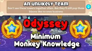 BTD6 Odyssey Hard Mode Tutorial || No Insta Monkeys + Minimum MK || An unlikely Team