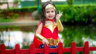 Geovana 3 anos | Ensaio infantil Mulher Maravilha