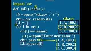 Modifying data in a CSV file using List