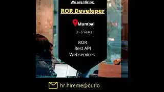 ROR Developer | Mumbai | Apply Now | Hire ME !