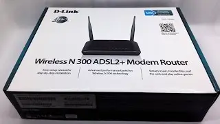 D-Link Wireless N300 ADSL2+ modem router DSL-2750U Unboxing