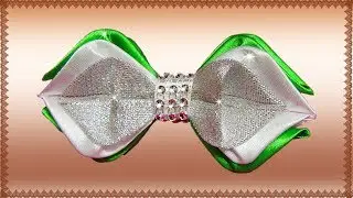 МК/DIY | БАНТ ИЗ ЛЕНТЫ | КАНЗАШИ СВОИМИ РУКАМИ | KANZASHI FLOWER