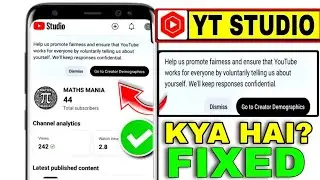 Help Us Promote Fairness And Ensure That YouTube Works | Go To Creator Demographics | YouTube Studio