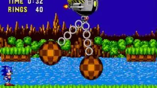 Sonic 1 Hack GHZ New Boss demonstration