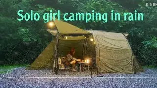 Solo girl camping in heavy rain ☔ | Girl camping and Cooking in rain alone | camping in car