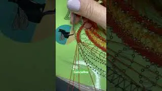 🎃 So many📍PINS📍 in this PUMPKIN pattern! 🧡 #bobbinlace #lace #fiberart #asmr