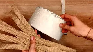 Anyone can make such a basket  Cardboard basket