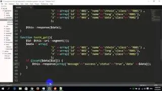 codeigniter 3 restful web service api lesson 4 list data from array