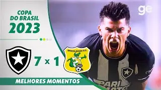 BOTAFOGO 7 X 1 BRASILIENSE | MELHORES MOMENTOS | 2ª FASE DA COPA DO BRASIL 2023 | ge.globo