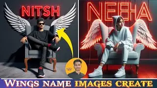 How To Create 3D Ai Wings Name Image | Trending Wings Name Video Editing | Bing Image Creator viral