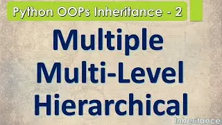 Python Object Oriented Programming | Python Inheritance |Types of Inheritance with examples. #4