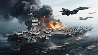 3 Minutes Ago! Chinese-Russian Fighter Jets Sink US Ship in the Red Sea