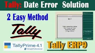 How to Fix Date Problem in Tally | Tally -Date Error Solution |Tips & Trick | How to Reinstall Tally