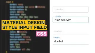 Material design style input field with CSS