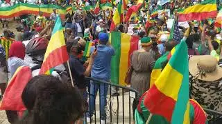 Ethiopian peaceful protest Washington DC July 17 2020 #abiyemustlead