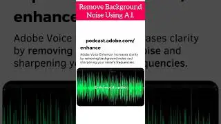 Remove Background Noise From Your Voice Using AI podcast.adobe.com/enhance