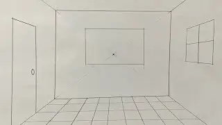 One-point perspective room