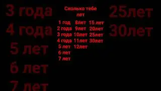Сколько тебе лет Напиши в комментариях