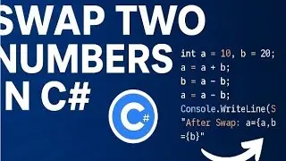 Swap Two Numbers Without Using Third Variable in C# | CodeWithLakshman 