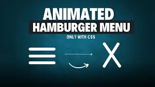 Animated Hamburger Menu Only With CSS | Hamburger Menu CSS | CSS Animation | @webcoding25
