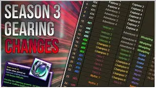 MUCH SLOWER! - Season 3 Changes to Gear: Great Vault, Crafting, Ilvl Brackets & More