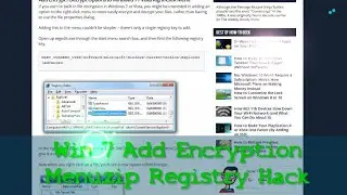 Add Encrypt & Decrypt Options to Windows 7 Menu