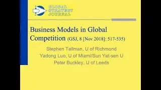 Business models in global competition | Global Strategy Journal