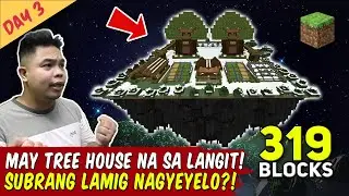 Tree House sa Langit Ginawa ko! - Minecraft Base sa Langit Day 3