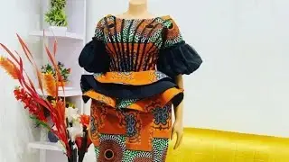 How to cut a peolum flare 3 steps ( yanda ake yanka flare din riga peplum 3 steps) pt2