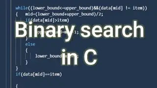 Binary search in C #programming #shorts
