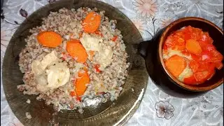 Гречка с мясом в горшочке. Готовим в духовке.рассыпчатая гречка.За добавкой к СЕРГО.