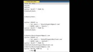 SQLITE 3 - Update or and delete records in the database.