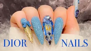 DIOR QUILTED NAILS🩵✨
