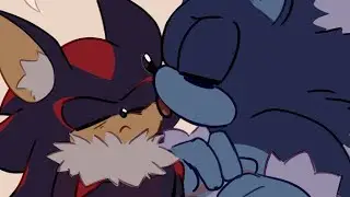 Bat Shadow x Werehog Sonic (Sonadow comic❤️💙)