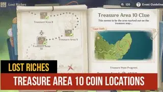 All Coin Locations, Treasure Area 10 [Cape Oath]- Lost Riches Event Quest | Genshin Impact