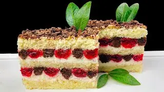🍰 STRAWBERRY CORAL - tastier than TIRAMISU WITH STRAWBERRY (recipe for a flatbread)