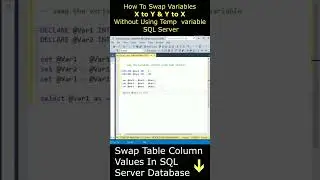 SQL Query swap variables without using temp variable 