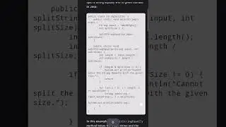 How to split a string equally with a given number? #interviewquestion #coding