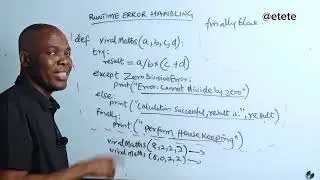Give it a go: Using the try-finally block in Python Error handling 