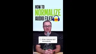 How to normalize audio files with Audacity
