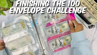 FINISHING THE 100 ENVELOPE SAVINGS CHALLENGE BINDER | CASH STUFFING | MONEY COUNT | SMALL BUSINESS