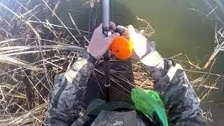 Крупный карась на боковой кивок
