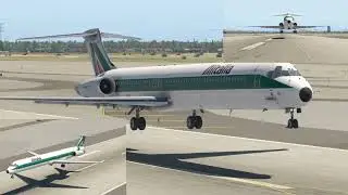MD-88 Landing X Plane 11 Split Camera Views
