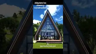 Adquiere los Planos de Casa Prefabricada. Cabaña Alpina #cabaña #casamoderna #alpina #cabañaalpina