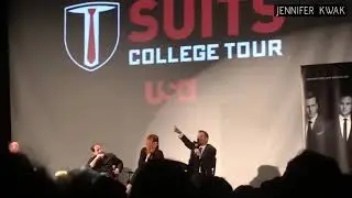 Suits College Tour UCLA Q&A w  Gabriel Macht, Sarah Rafferty, Aaron Korsh   February 6, 2014