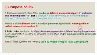 DSS Lecture 3 DSS Components and Characteristics