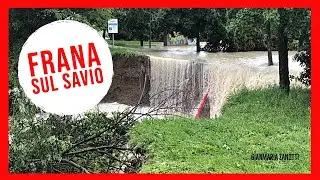 Alluvione di Cesena, si crea una cascata nella frana.